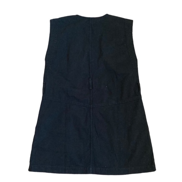 Banana Republic Factory Split Neck Mini Dress Black Safari Minimalist Sz LP NWT - Picture 8 of 13